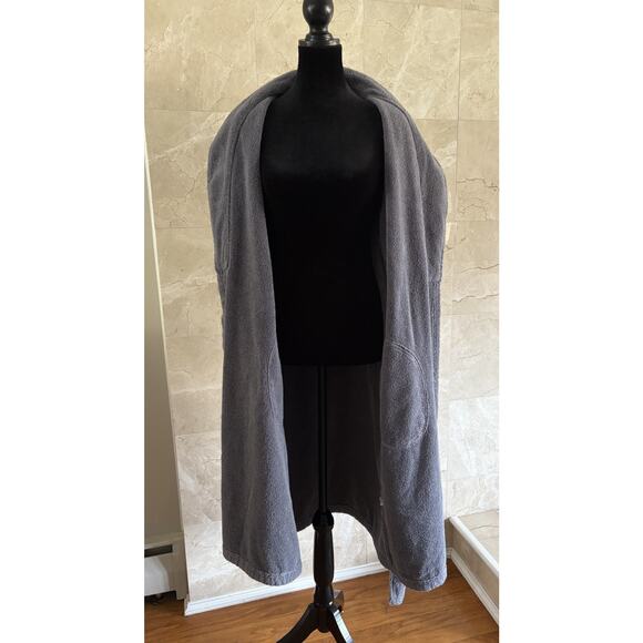 Brooklinen Super-Plush Robe Unisex M Graphite Turkish Cotton - Luxe Guest Room - Picture 7 of 8